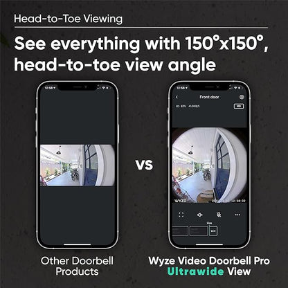 Wyze Video Doorbell Pro (Wireless Doorbell and 2 way audio)